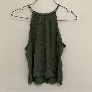 H&M Green Crop Halter Top